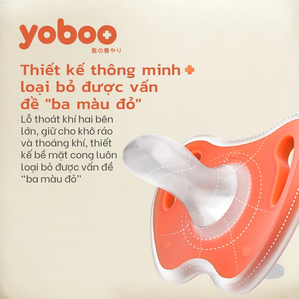 Ảnh Núm ti ngậm giả cho bé Yoboo YB-0007 đầu tròn bằng silicone nguyên khối mô phỏng ti mẹ - Hàng chính 3