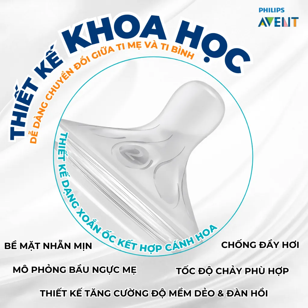 Ảnh Núm Ti Philips Avent Natural Cổ Rộng Đủ Size, Núm Ty Mô Phỏng Tự Nhiên Cho Trẻ Sơ Sinh Chính Hãng 4