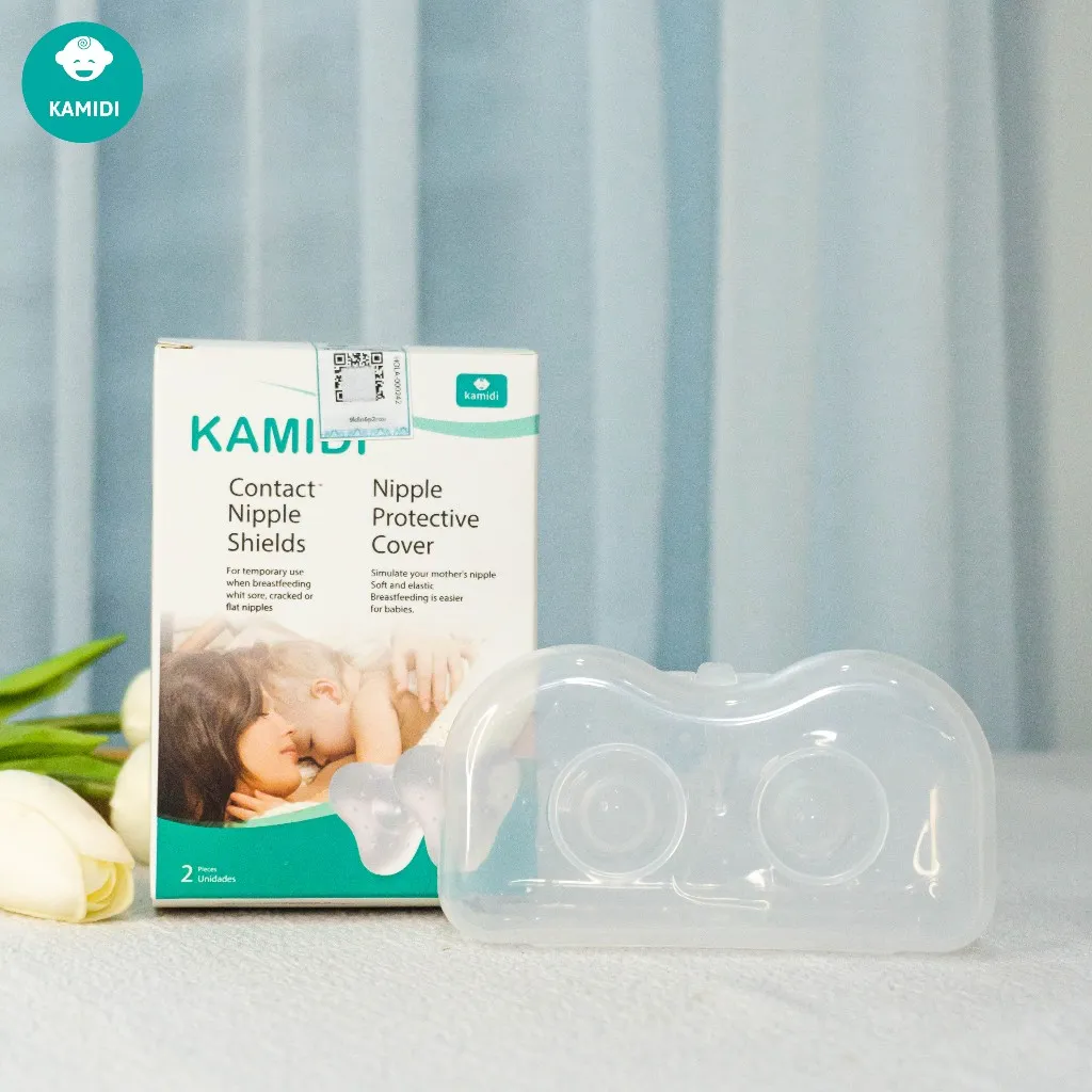 Ảnh Núm Trợ Ti Kamidi Chất Liệu Silicon Co Dãn Mềm Mại Bảo Vệ Đầu Ngực Cho Mẹ Và Hỗ Trợ Cho Bé Ti Song Song Bình Sữa 2