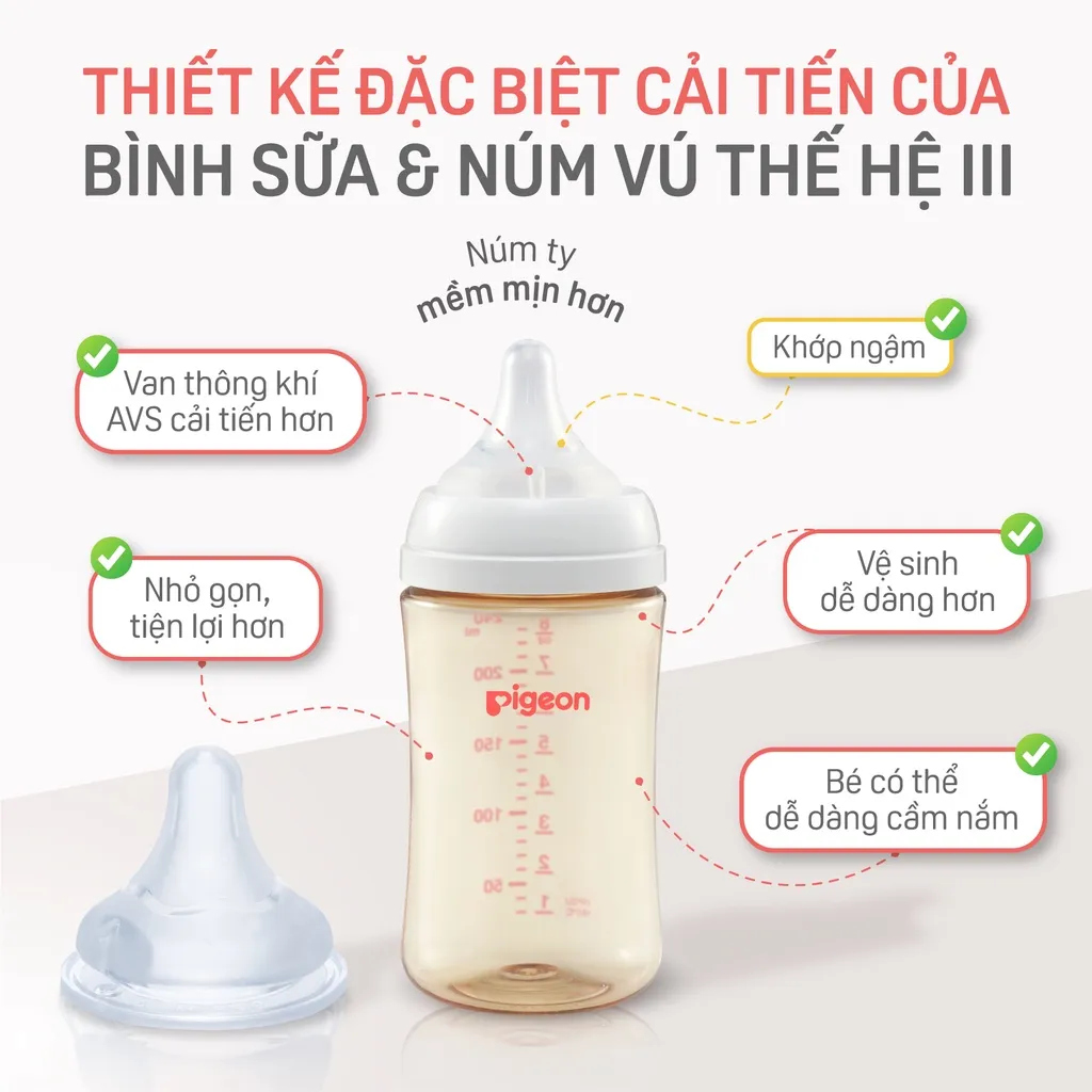 Ảnh Núm ty Pigeon Siêu Mềm Plus Thế Hệ III (2 cái/vỉ) 3