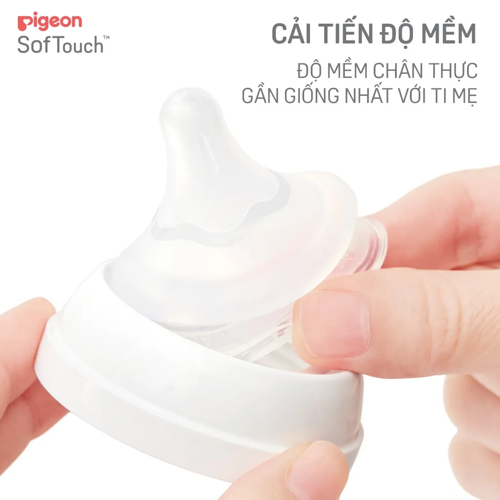 Ảnh Núm ty Pigeon Siêu Mềm Plus Thế Hệ III (2 cái/vỉ) 4