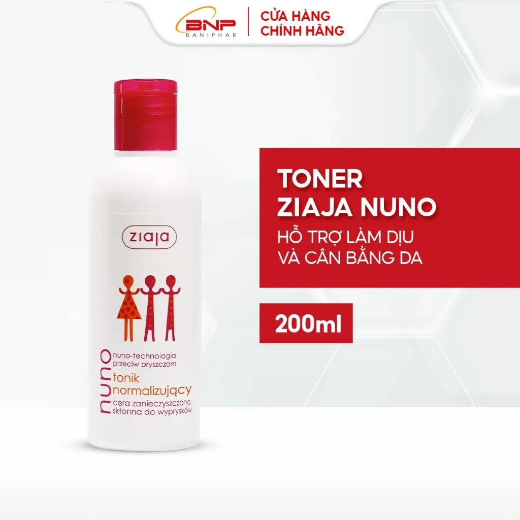 Ảnh Nước cân bằng cho da dầu mụn Ziaja Nuno Tonik Normalizujacy không gây kích ứng cho da 200ml 1