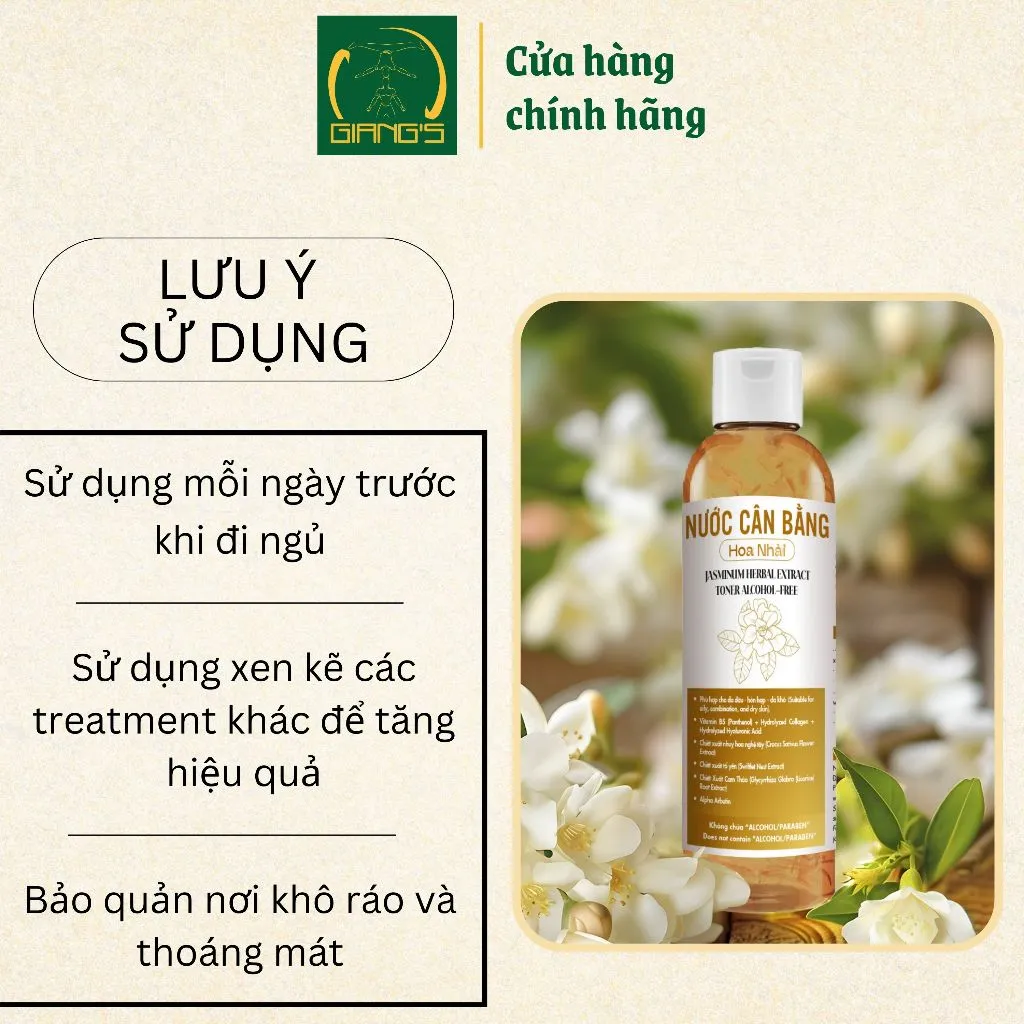 Ảnh Nước cân bằng (toner) giàu khoáng dành cho da hỗ hợp JASMINUM HERBAL EXTRACT TONER ALCOHOL-FREE 200ml - Giang's 4
