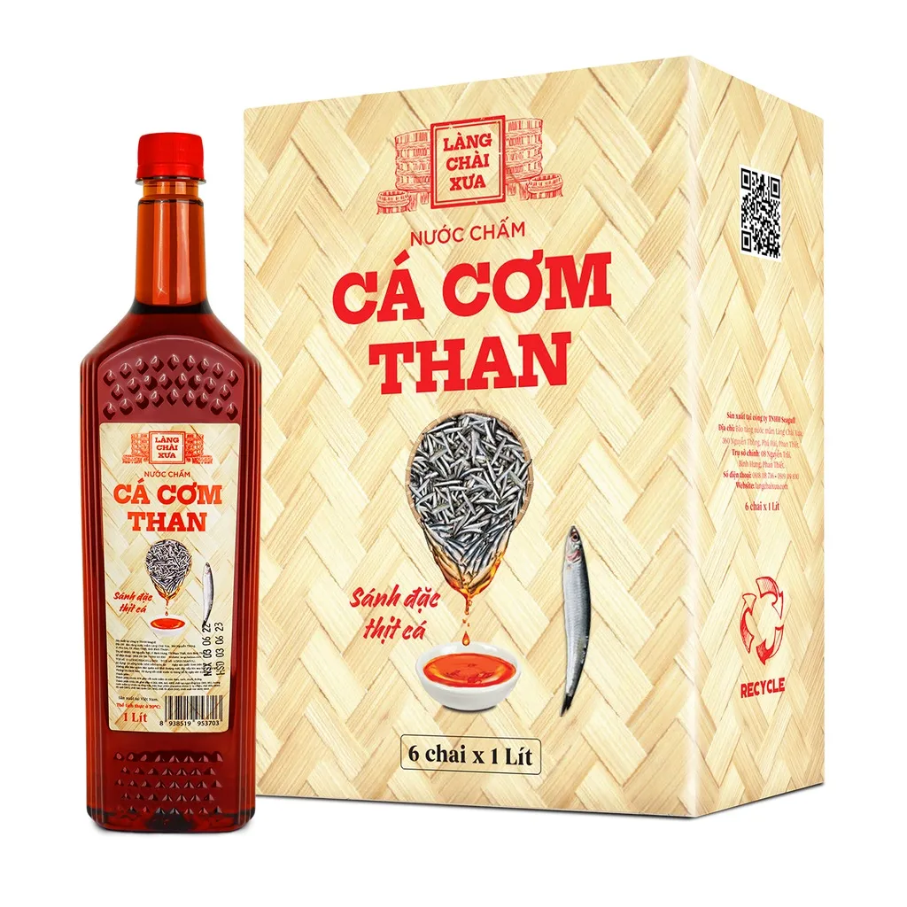 Ảnh Nước Chấm Cá Cơm Than Làng Chài Xưa chai nhựa cao cấp 1 lít/chai Đặc Biệt Thanh Dịu An toàn Tiết Kiệm 4