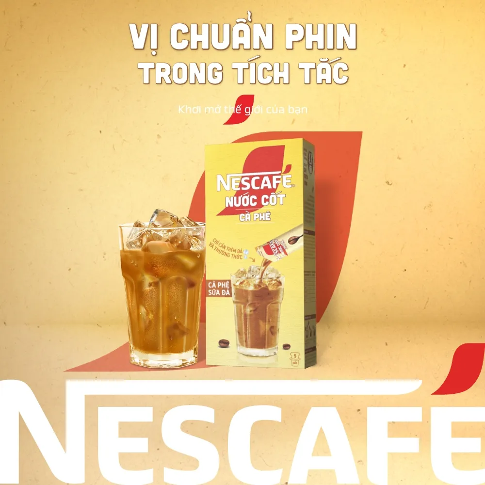 Ảnh Nước cốt cà phê NESCAFÉ - CÀ PHÊ SỮA ĐÁ (hộp 5 gói) 2