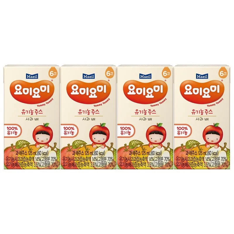 Ảnh Nước ép hoa quả Maeil Hàn Quốc hữu cơ, bổ sung vitamin, canxi cho bé từ 6 tháng hộp 125ml 2