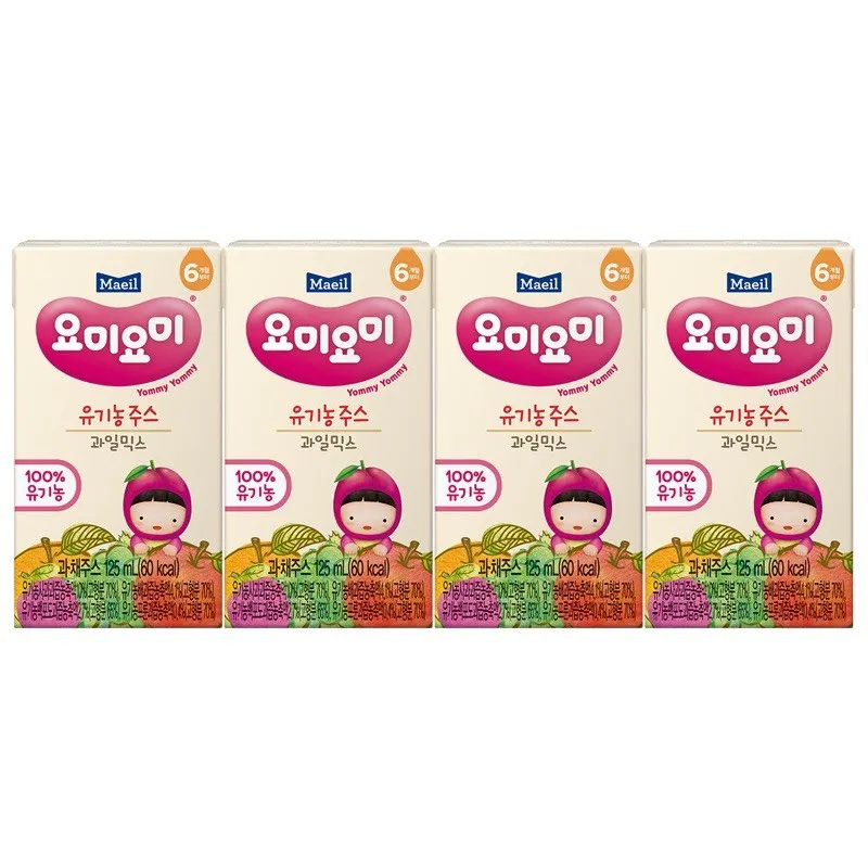 Ảnh Nước ép hoa quả Maeil Hàn Quốc hữu cơ, bổ sung vitamin, canxi cho bé từ 6 tháng hộp 125ml 3