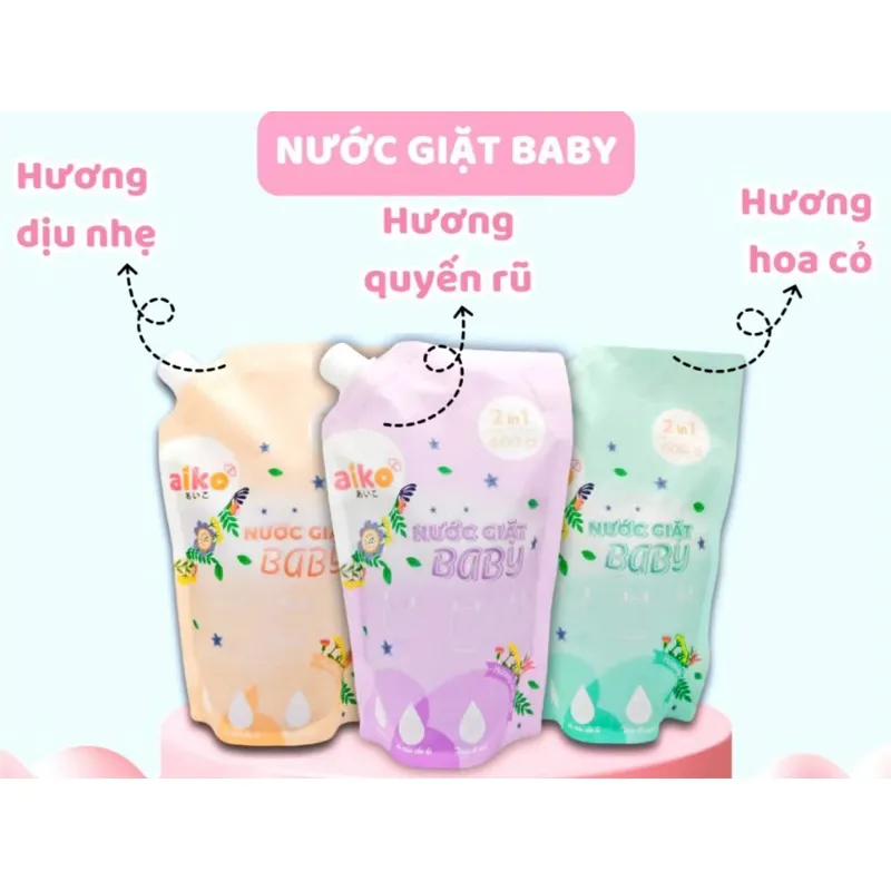 Ảnh . Nước giặt xả 2in1 AIKO an toàn cho bé - Túi 600g 1