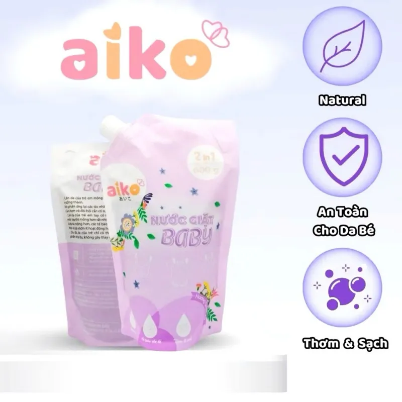 Ảnh . Nước giặt xả 2in1 AIKO an toàn cho bé - Túi 600g 3