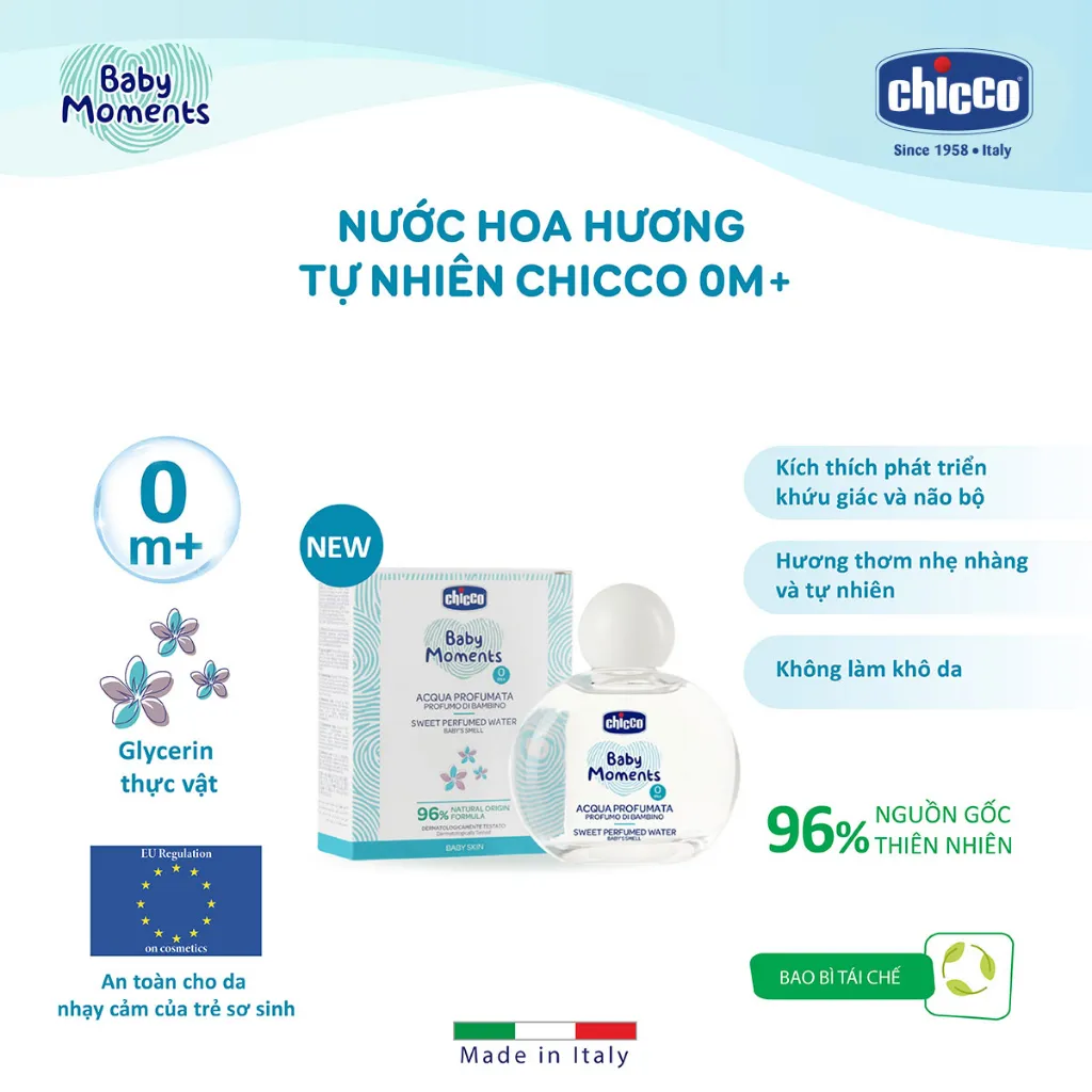 Ảnh Nước hoa hương tự nhiên Chicco 0M+ 100ml 3