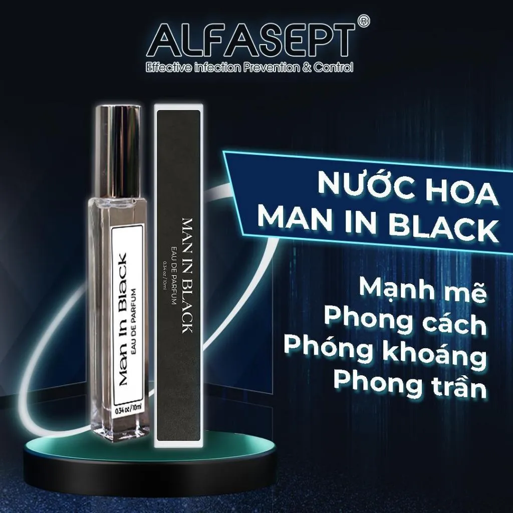 Ảnh Nước Hoa Nam LEMOND Man In Black 10ml Mùi Hương Nam Tính, Tươi Mát và Lưu Hương Tốt 10ml 1