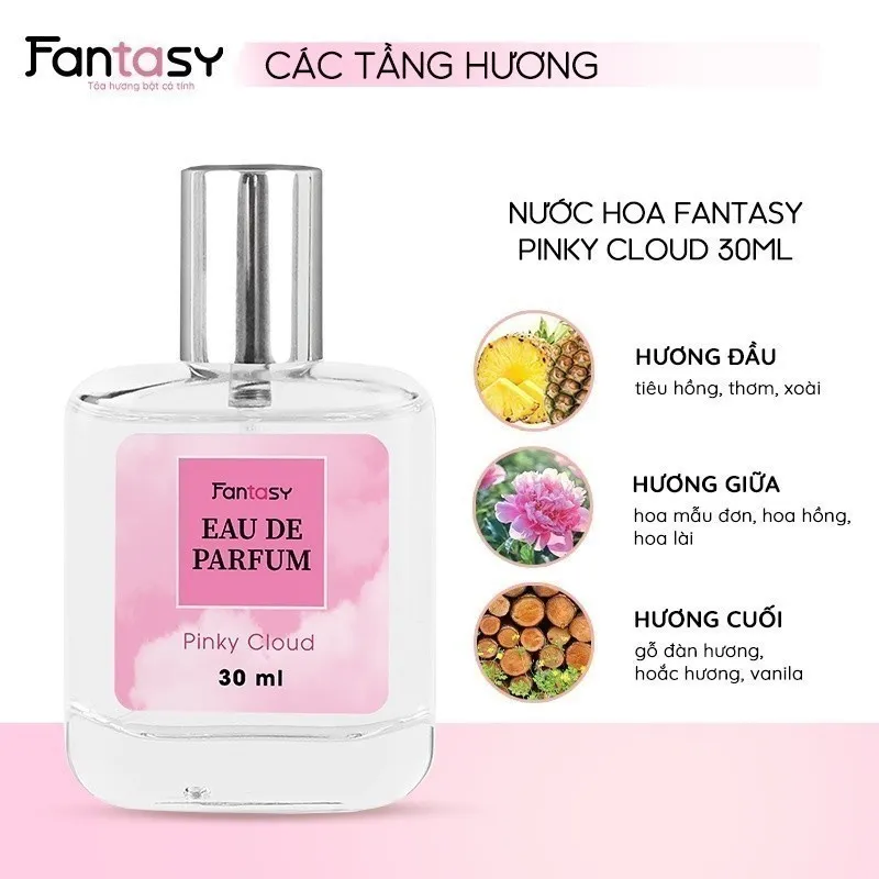 Ảnh Nước hoa nữ cho học sinh, sinh viên Fantasy ngọt ngào - Pinky Cloud 30ml 3
