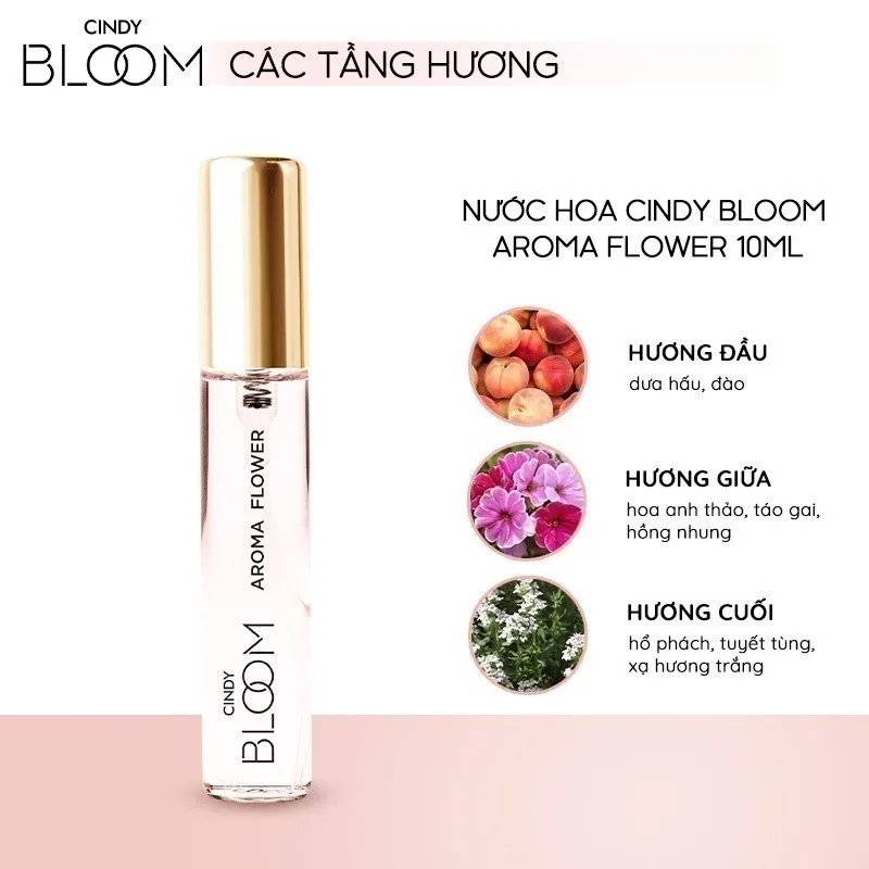 Ảnh Nước hoa nữ Cindy Bloom Aroma Flower hương ngọt ngào nữ tính 10ml 3