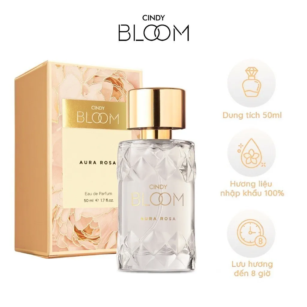 Ảnh Nước hoa nữ Cindy Bloom Aura Rosa Hương Kiêu Sa Sang Trọng 50ml 3