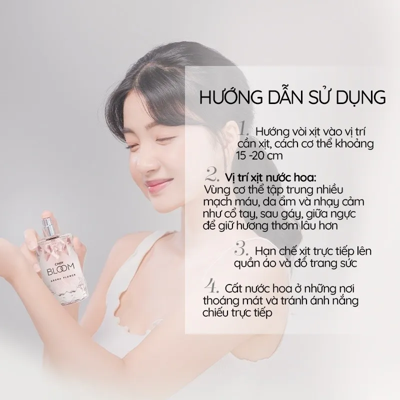 Ảnh Nước hoa nữ Cindy Bloom Aura Rosa Hương Kiêu Sa Sang Trọng 50ml 4