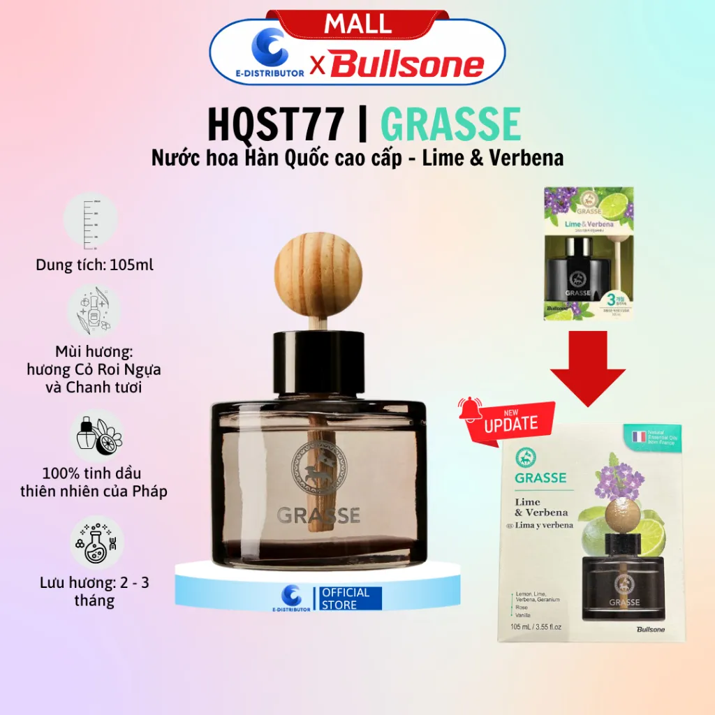 Ảnh Nước hoa ô tô Bullsone Grasse Diffuser Blackberry & Cherry - Dung tích 105ml - Hàng Chính Hãng 3