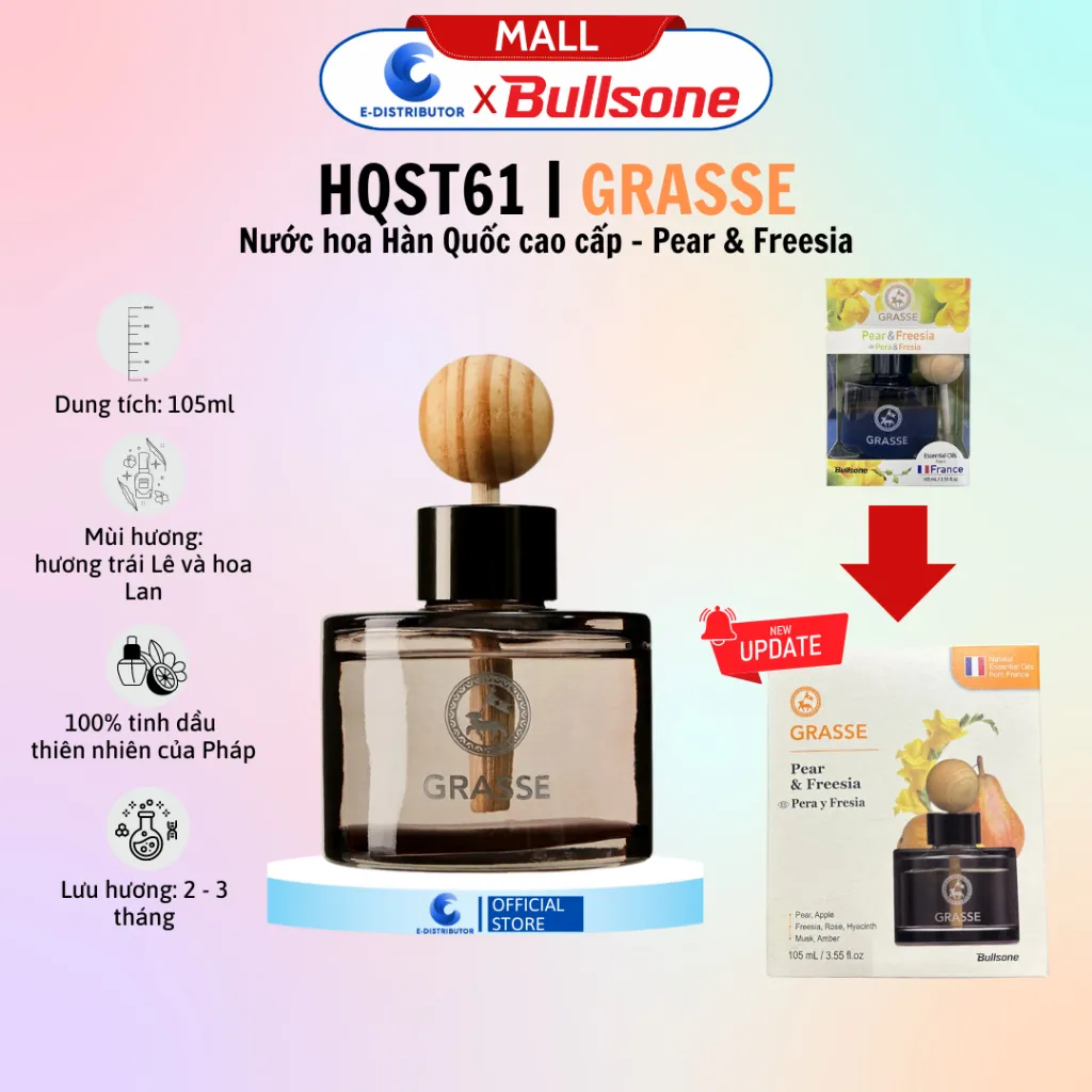 Ảnh Nước hoa ô tô Bullsone Grasse Diffuser Blackberry & Cherry - Dung tích 105ml - Hàng Chính Hãng 4