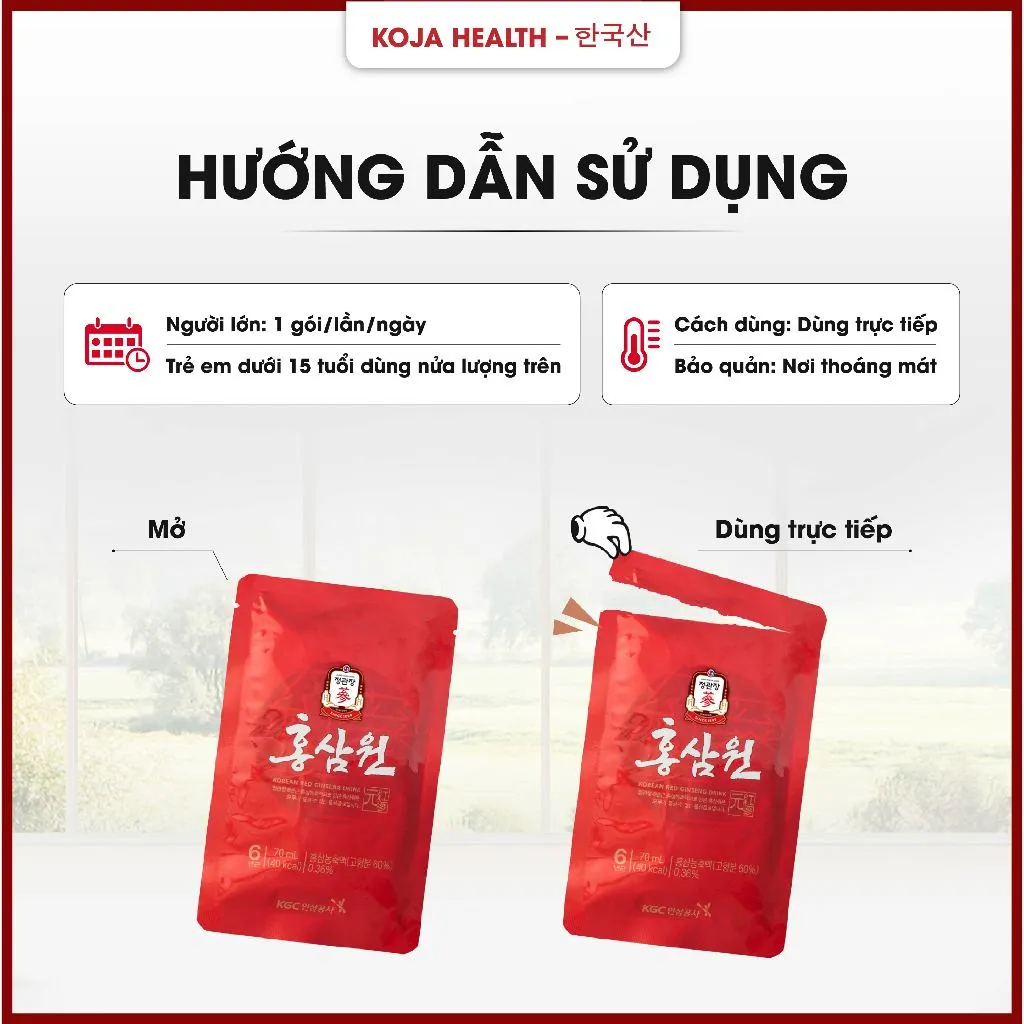 Ảnh Nước Hồng Sâm Hàn Quốc Won KGC Jung Kwan Jang 4