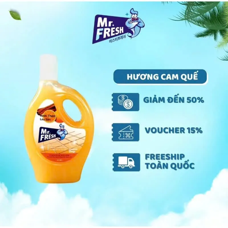 Ảnh Nước lau sàn đậm đặc Mr.Fresh 1.1L  sạch thơm tươi mát 4