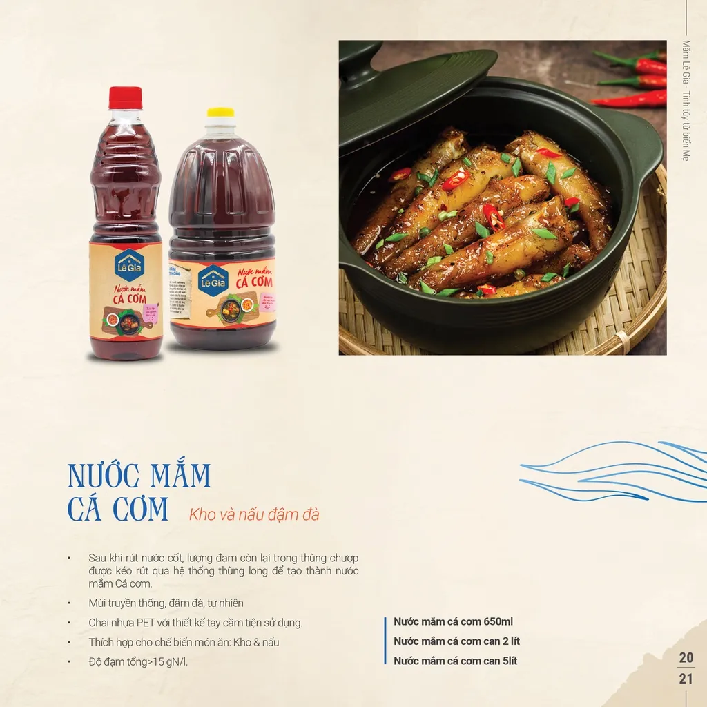 Ảnh Nước mắm cá cơm Lê Gia can 2l - kho nấu tiết kiệm chuyên dùng kênh Phở và nhà hàng 1