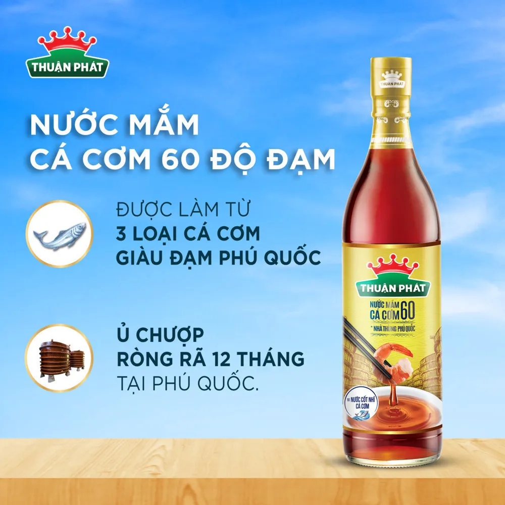 Ảnh Nước mắm cá cơm Thuận Phát 60 độ đạm 490ml 1