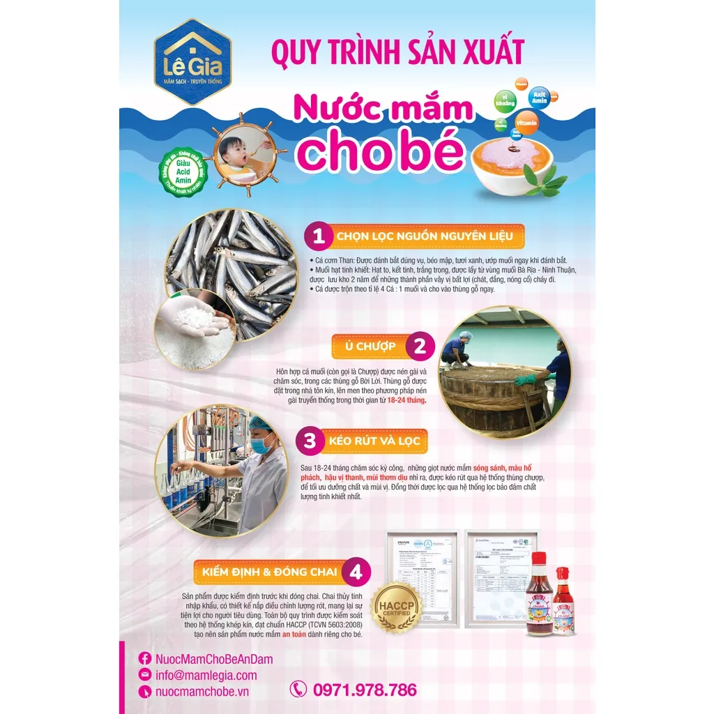 Ảnh Nước mắm cho bé ăn dặm Lê Gia chai thủy tinh 200ml 1