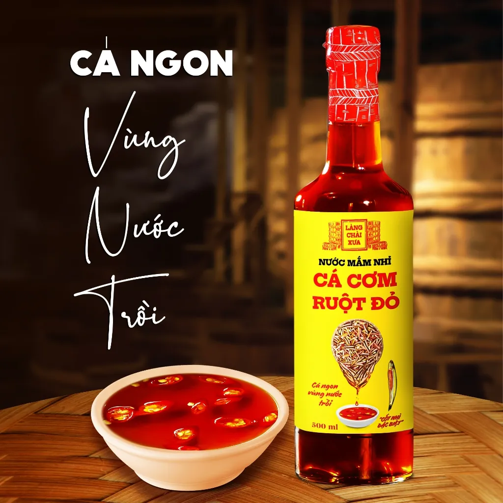 Ảnh Nước mắm nhỉ cá cơm ruột đỏ Làng Chài Xưa 500ml/chai cá ngon vùng nước trồi 300 năm truyền thống 4