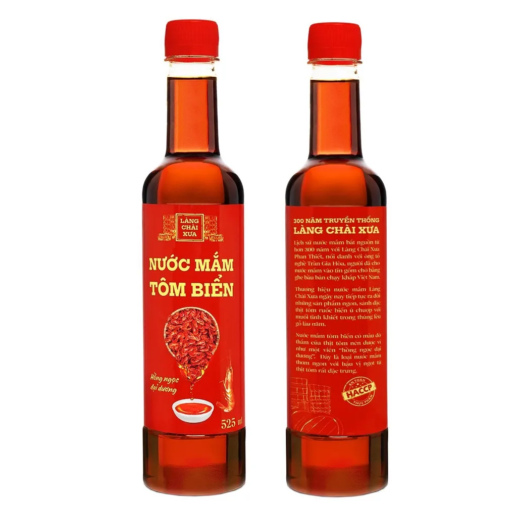Ảnh Nước Mắm Nhỉ Làng Chài Xưa Cá Cơm Than, Tôm Biển, Cá Cơm Ruột Đỏ 525ml/chai nhựa cao cấp 4