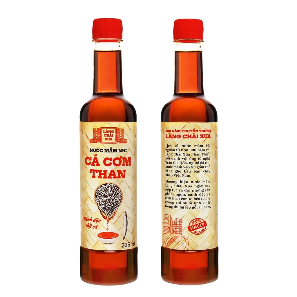 Ảnh Nước Mắm Nhỉ Làng Chài Xưa Cá Cơm Than, Tôm Biển, Cá Cơm Ruột Đỏ 525ml/chai nhựa cao cấp, tiết kiệm 2
