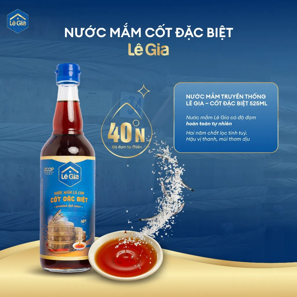 Ảnh Nước mắm truyền thống Lê Gia Cốt đặc biệt 525 ml 2