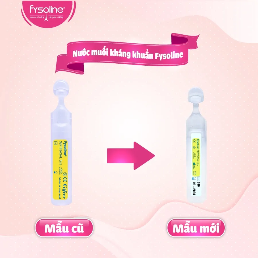 Ảnh Nước muối sinh lý Fysoline vệ sinh mắt, mũi, miệng cho bé - combo 05 ống hồng + 05 ống vàng 5ml 4