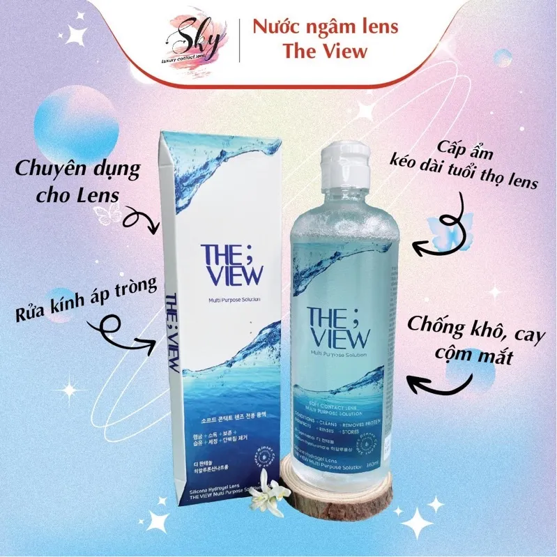 Ảnh Nước Ngâm Lens Chai lớn  Sky Contact Lens 360ml 2