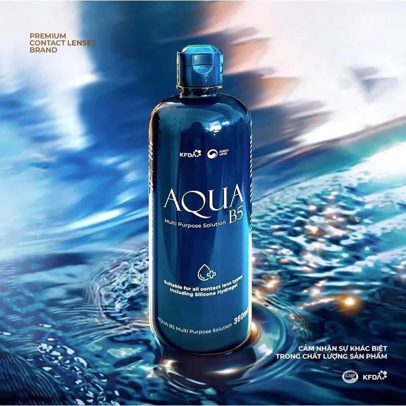 Ảnh Nước ngâm và bảo quản kính áp tròng Sky Contact lens model Aqua B5 dung tích 360ml 1
