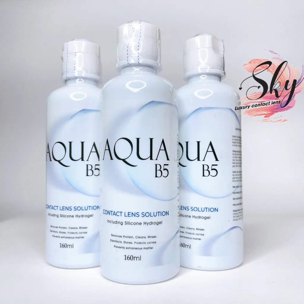 Ảnh Nước ngâm và bảo quản kính áp tròng Sky Contact lens model Aqua B5 dung tích 360ml 2