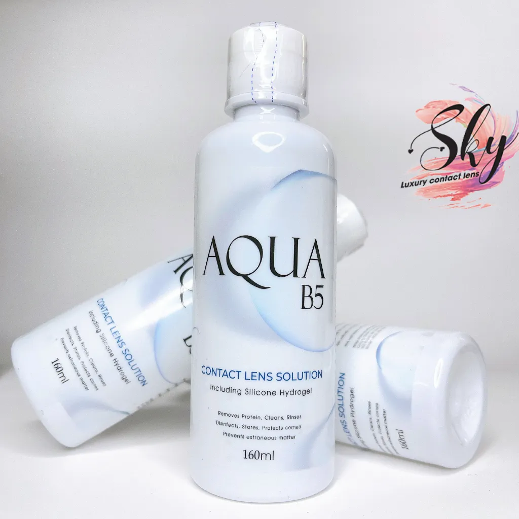Ảnh Nước ngâm và bảo quản kính áp tròng Sky Contact lens model Aqua B5 dung tích 360ml 4