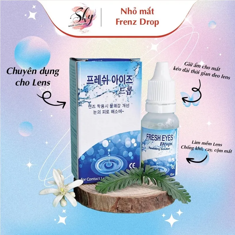 Ảnh Nước nhỏ mắt chuyên dụng cho lens Sky Contact lens 15 ml ( nước mắt nhân tạo) 4