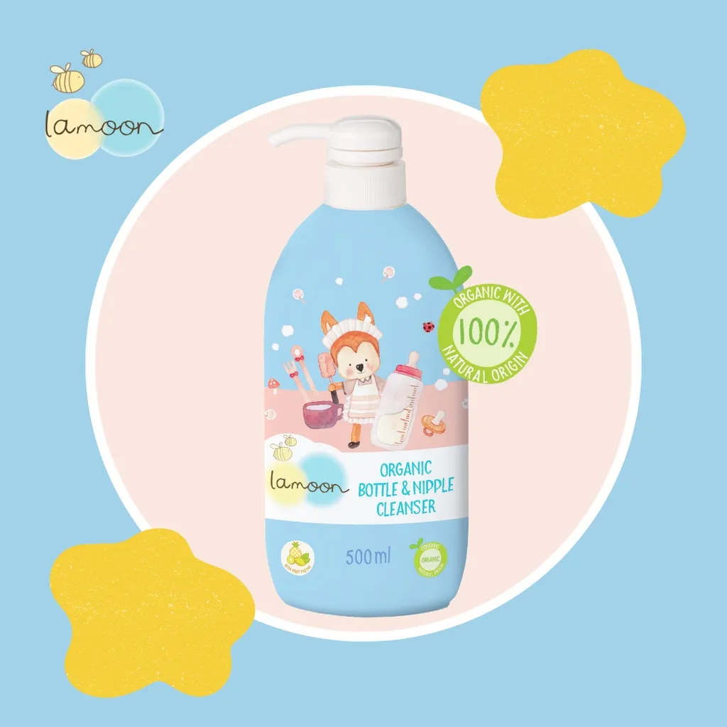 Ảnh Nước rửa bình sữa Organic an toàn cho bé Lamoon - Bình 500ml 1