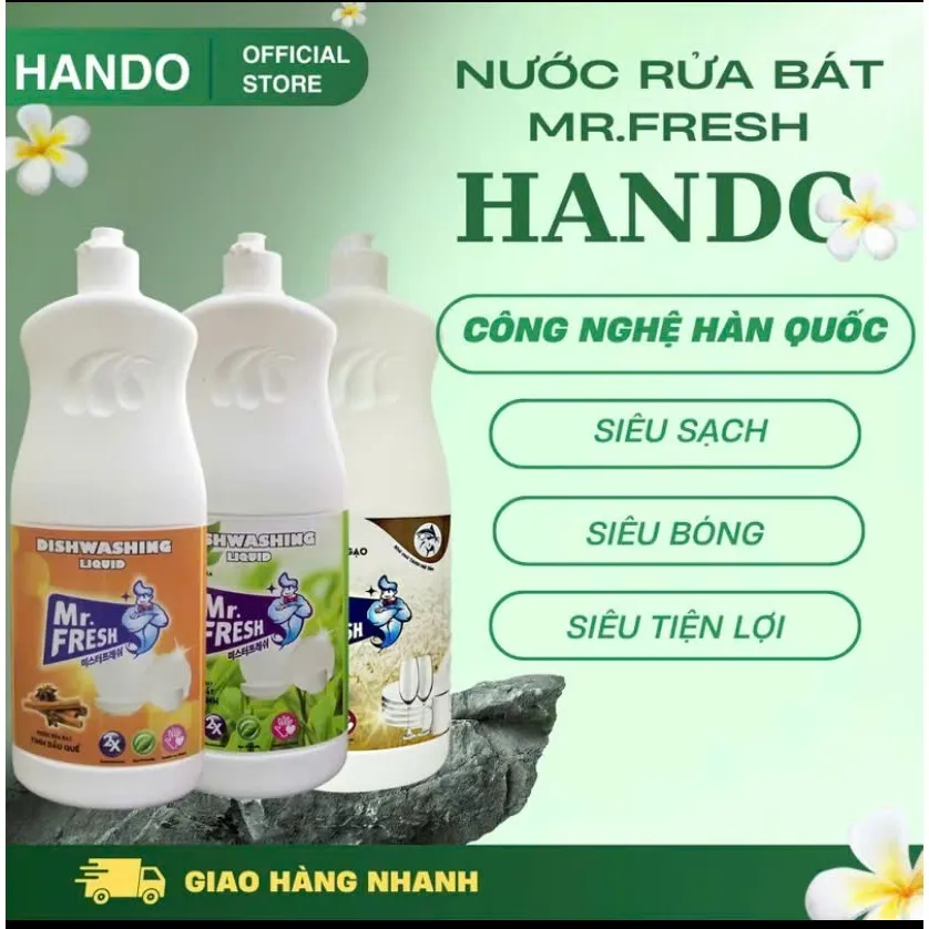 Ảnh Nước rửa chén đậm đặc siêu sạch MrFresh 1,6L an toàn da tay Múi quế/Gừng/Cám gạo 2