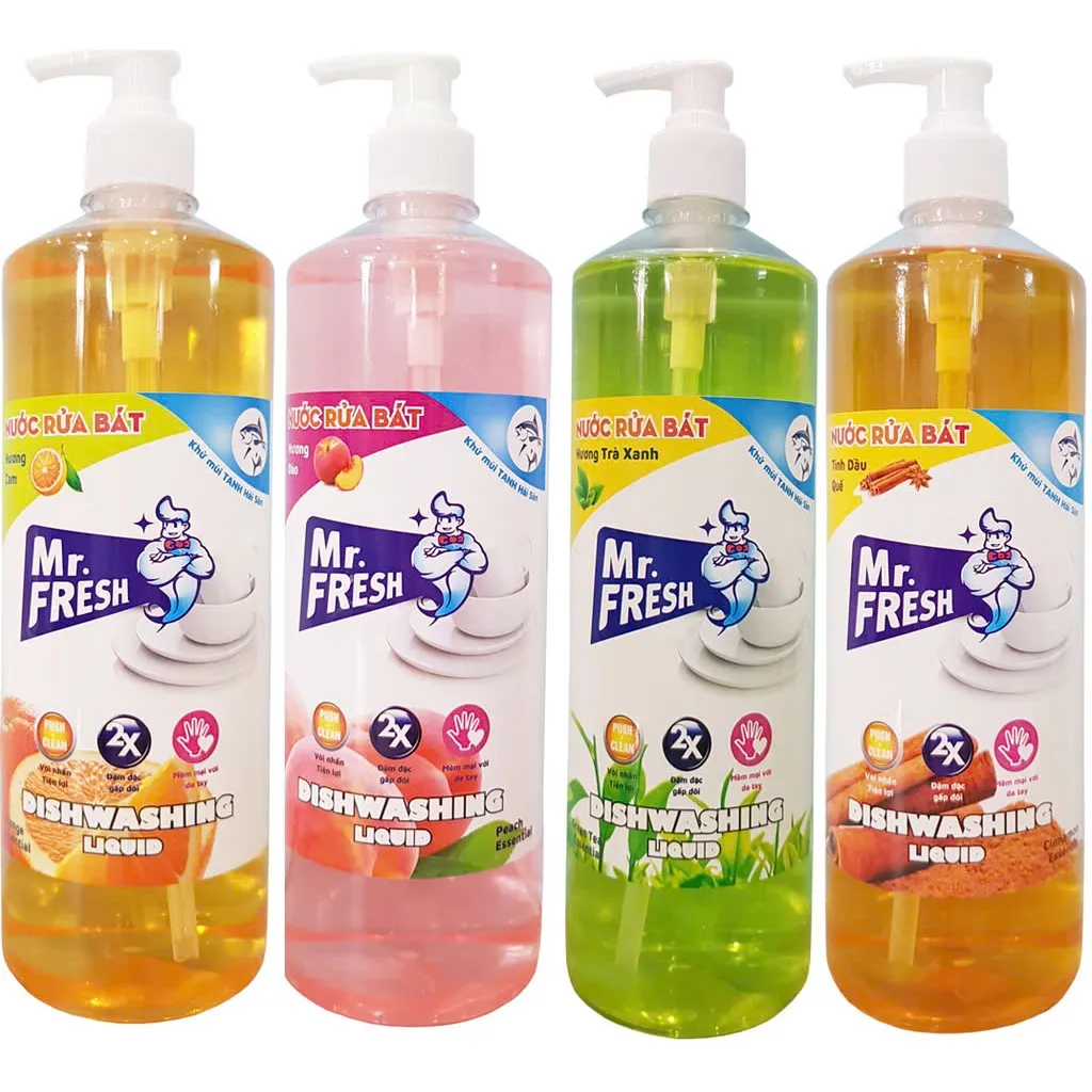 Ảnh Nước rửa chén đậm đặc siêu sạch MrFresh 1,6L an toàn da tay Múi quế/Gừng/Cám gạo 3