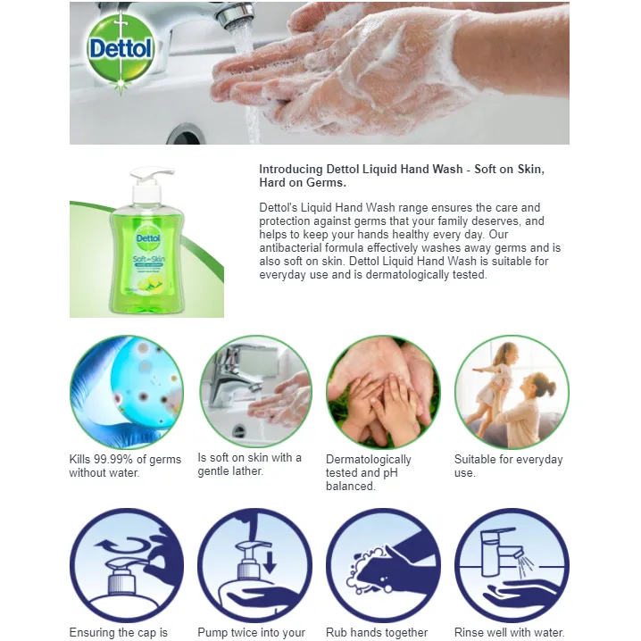 Ảnh Nước rửa tay dettol chống khuẩn chăm sóc da skincare sakura blossom 250g Healthy Care Extate Official Mall 4