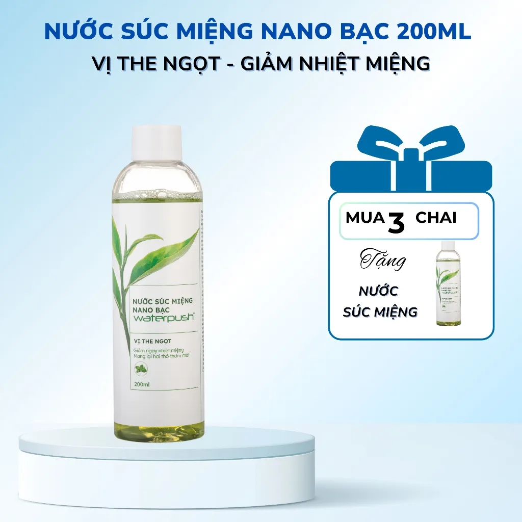 Ảnh Nước Súc Miệng Nano Bạc WaterPush Giảm Nhiệt Miệng, Thơm Miệng, Dùng Được Cho Máy Tăm Nước 1