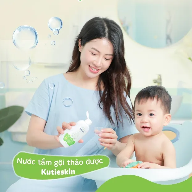 Ảnh Nước tắm gội thảo dược cho bé Kutieskin 200ml/ 500ml - STK01/STK03 1