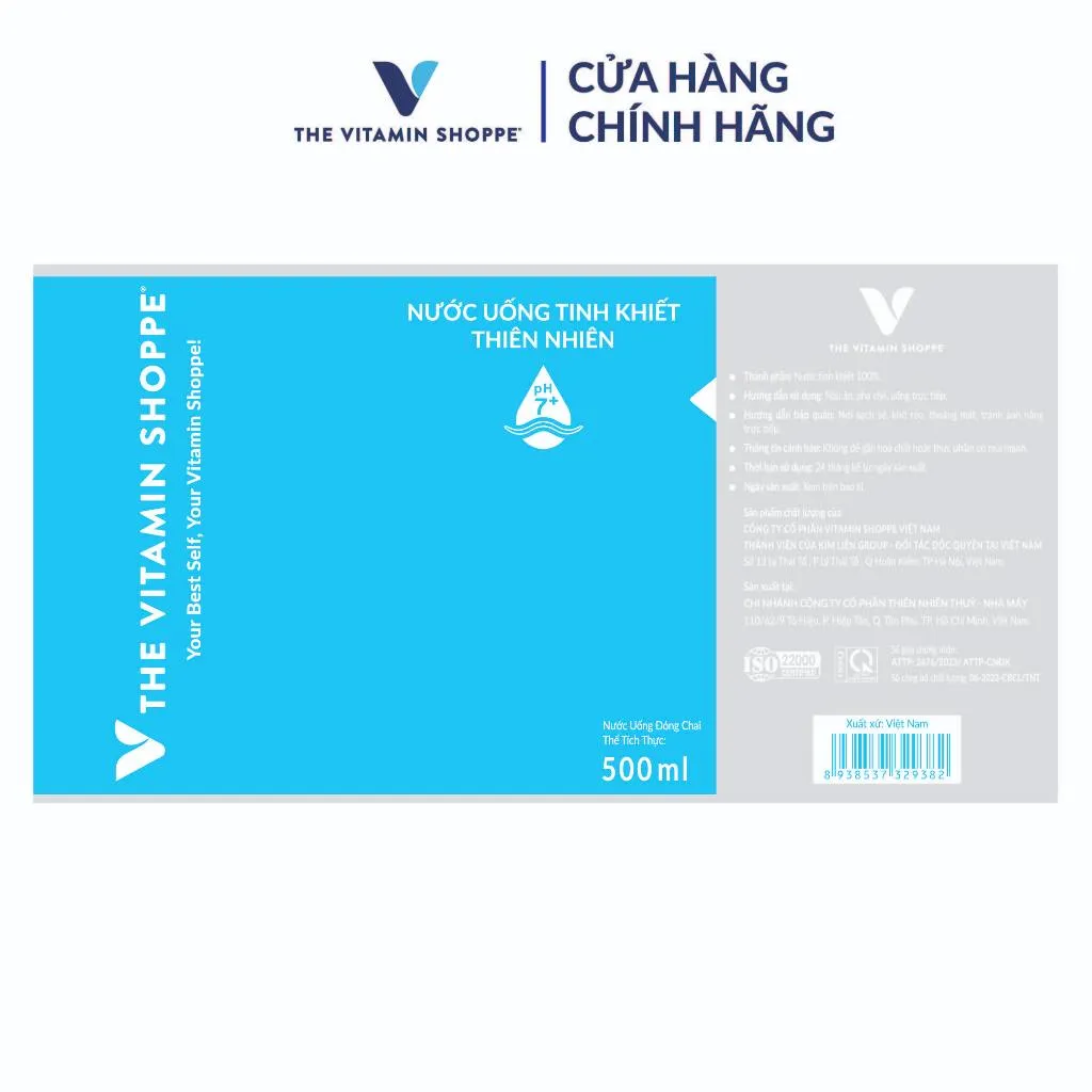 Ảnh Nước tinh khiết thiên nhiên The Vitamin Shoppe 1