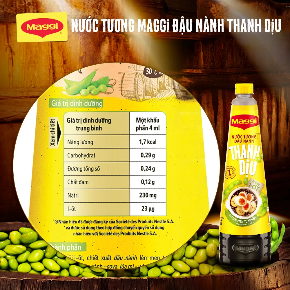 Ảnh Nước tương Maggi đậu nành thanh dịu 700ml/chai 1