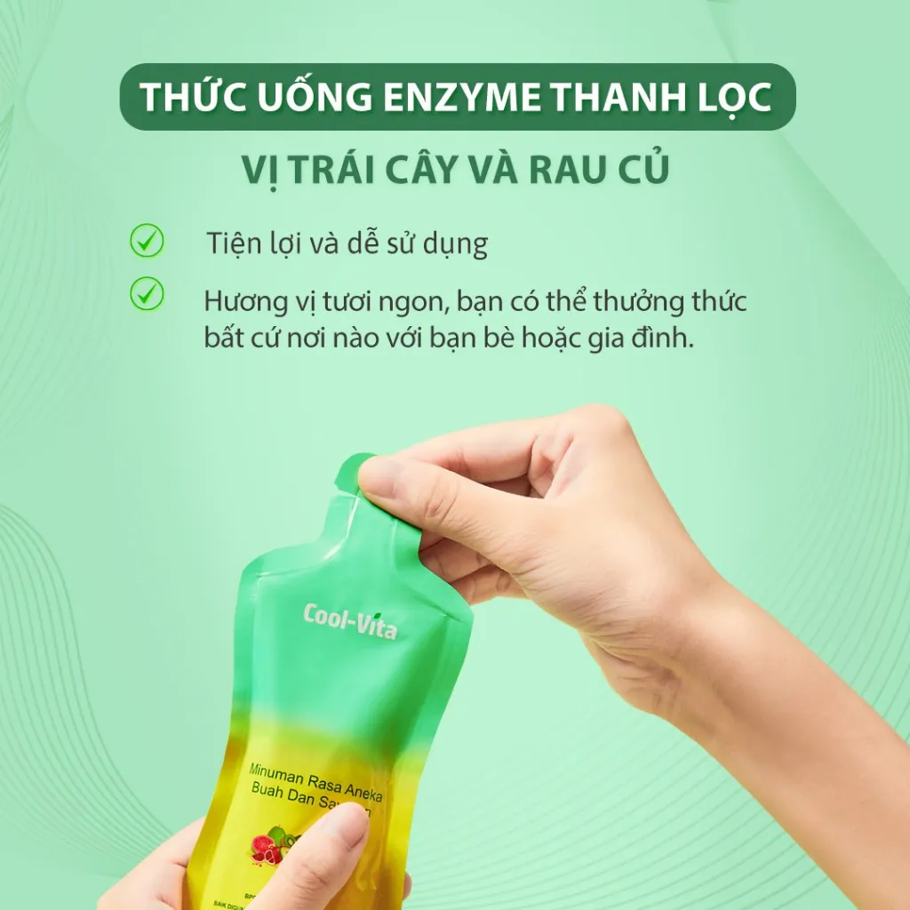 Ảnh Nước Uống Bổ Sung Enzyme Chiết Xuất Từ Trái Cây Rau Củ Hỗ Trợ Tiêu Hoá, Thanh Lọc Cơ Thể (45ml× 7 túi)/hộp 4