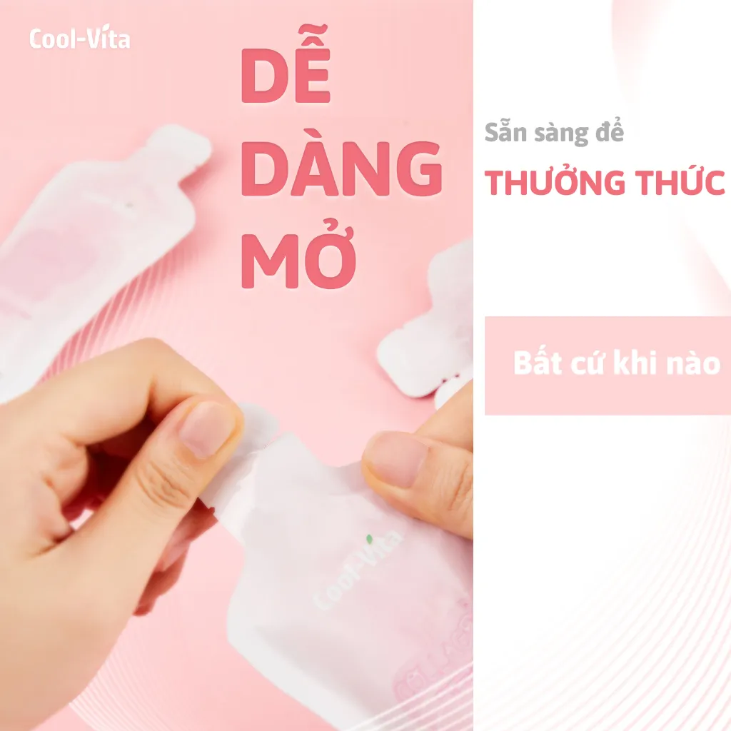 Ảnh Nước Uống Collagen Peptide Coolvita Hỗ Trợ Trẻ Hóa Sáng Da, Cải Thiện Sức Khỏe Tóc Móng (45ml× 7 túi)/hộp 2