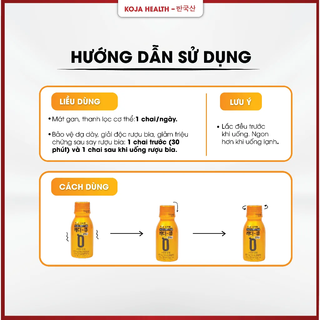 Ảnh Nước uống giải rượu, thải độc gan Hàn Quốc Ready Q hộp 10 chai x 100ml Korean Red Ginseng 3