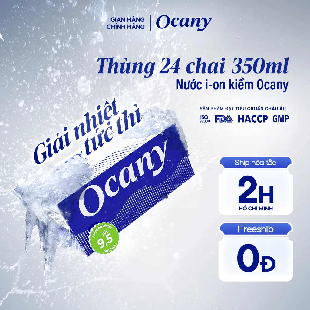 Ảnh Nước uống ion kiềm Ocany 350ml thùng 24 chai 1