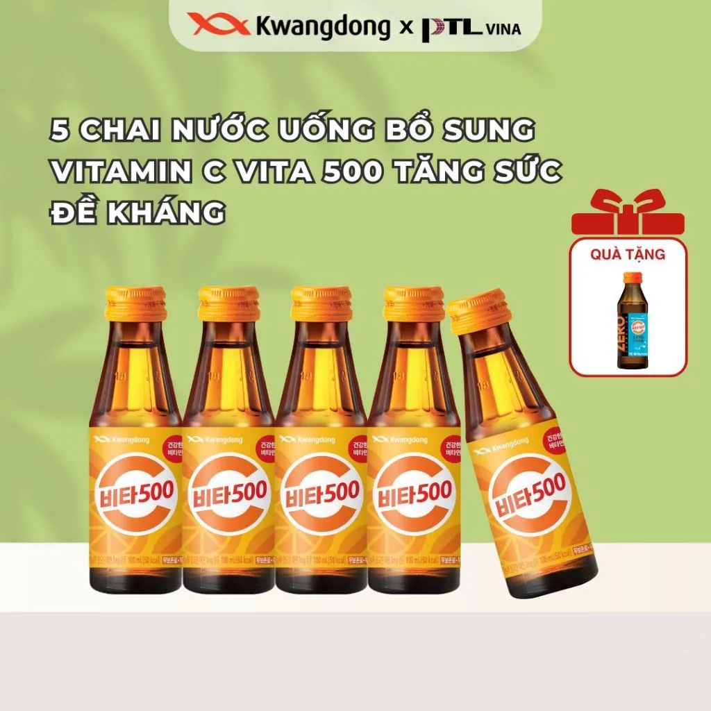 Ảnh Nước uống Vitamin Vita 500 Kwangdong tăng cường hệ miễn dịch, chống oxy hóa chai 100ml 1