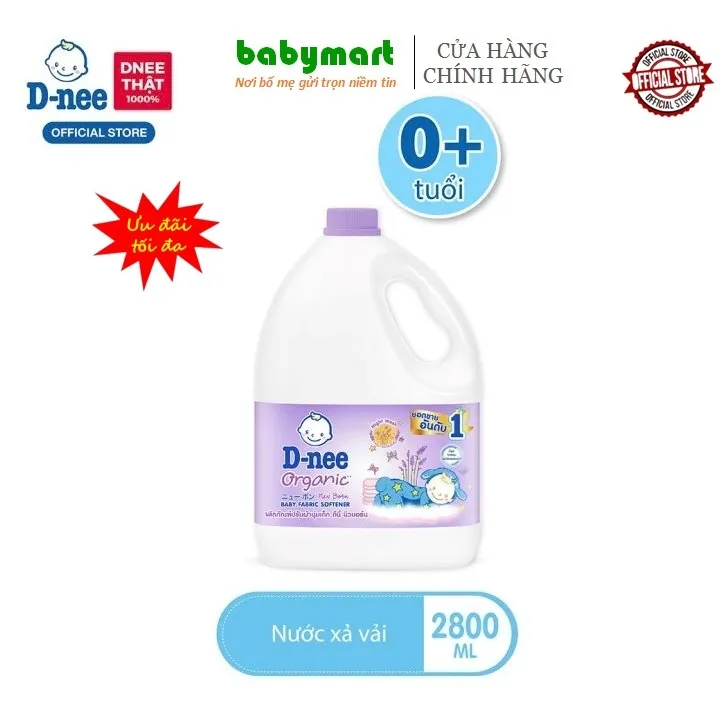 Ảnh Nước xả Dnee bình tím 2800ml mềm vải mẫu mới chính hãng 1